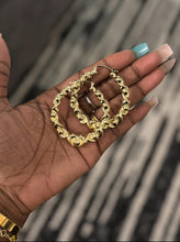 Load image into Gallery viewer, 14K Gold-Filled Bamboo Hoop Earrings