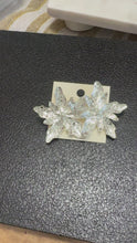 Load and play video in Gallery viewer, Silver Floral Statement Stud Earrings
